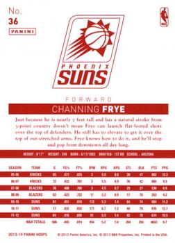 2013-14 Hoops - Red Back #36 Channing Frye Back