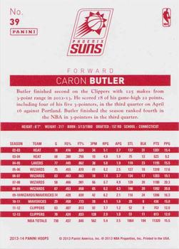 2013-14 Hoops - Red Back #39 Caron Butler Back