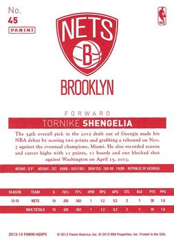 2013-14 Hoops - Red Back #45 Tornike Shengelia Back