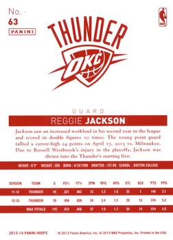 2013-14 Hoops - Red Back #63 Reggie Jackson Back