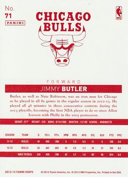 2013-14 Hoops - Red Back #71 Jimmy Butler Back
