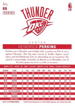 2013-14 Hoops - Red Back #88 Kendrick Perkins Back