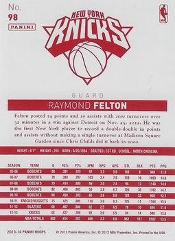 2013-14 Hoops - Red Back #98 Raymond Felton Back