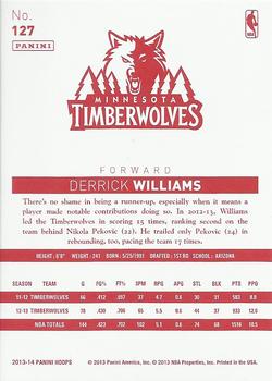 2013-14 Hoops - Red Back #127 Derrick Williams Back