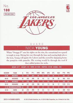 2013-14 Hoops - Red Back #188 Nick Young Back