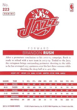 2013-14 Hoops - Red Back #223 Brandon Rush Back