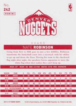 2013-14 Hoops - Red Back #242 Nate Robinson Back