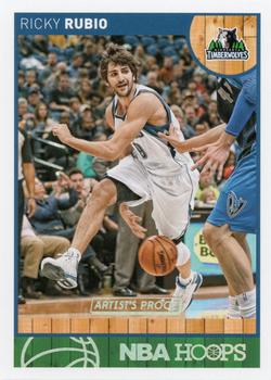 2013-14 Hoops - Artist's Proof #152 Ricky Rubio Front