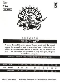 2013-14 Hoops - Artist's Proof #176 Quincy Acy Back