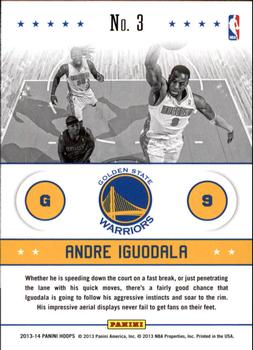2013-14 Hoops - Above the Rim #3 Andre Iguodala Back