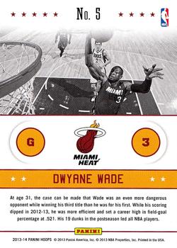 2013-14 Hoops - Above the Rim #5 Dwyane Wade Back