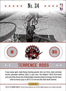 2013-14 Hoops - Above the Rim #24 Terrence Ross Back