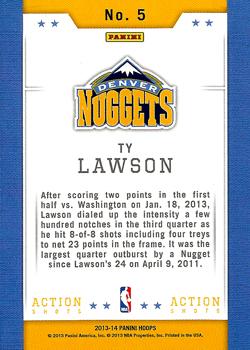 2013-14 Hoops - Action Shots #5 Ty Lawson Back