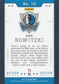 2013-14 Hoops - Action Shots #10 Dirk Nowitzki Back