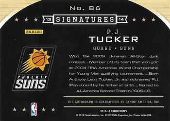 2013-14 Hoops - Signatures #86 P.J. Tucker Back