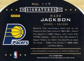 2013-14 Hoops - Signatures Red #117 Mark Jackson Back