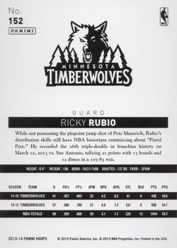 2013-14 Hoops - Blue #152 Ricky Rubio Back