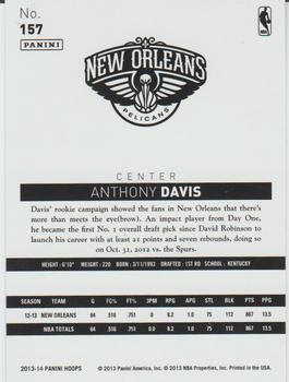 2013-14 Hoops - Blue #157 Anthony Davis Back