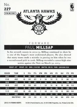 2013-14 Hoops - Blue #227 Paul Millsap Back