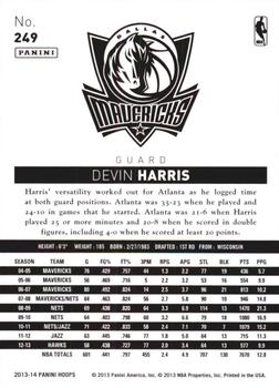 2013-14 Hoops - Blue #249 Devin Harris Back