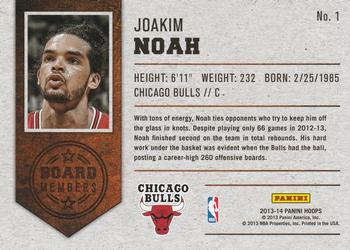 2013-14 Hoops - Board Members #1 Joakim Noah Back