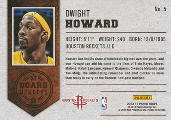 2013-14 Hoops - Board Members #5 Dwight Howard Back