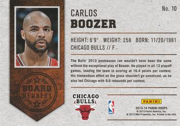2013-14 Hoops - Board Members #10 Carlos Boozer Back