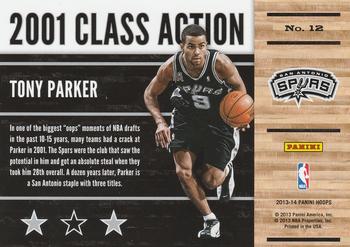 2013-14 Hoops - Class Action #12 Tony Parker Back