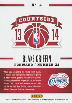 2013-14 Hoops - Courtside #4 Blake Griffin Back