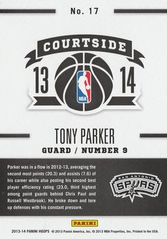2013-14 Hoops - Courtside #17 Tony Parker Back