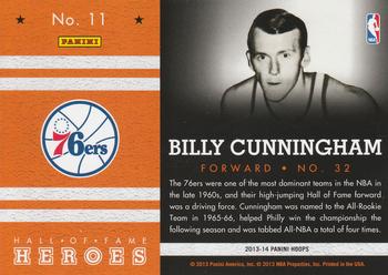 2013-14 Hoops - Hall of Fame Heroes #11 Billy Cunningham Back