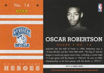 2013-14 Hoops - Hall of Fame Heroes #14 Oscar Robertson Back