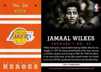 2013-14 Hoops - Hall of Fame Heroes #24 Jamaal Wilkes Back