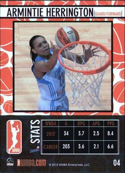2013 Rittenhouse WNBA #4 Armintie Herrington Back