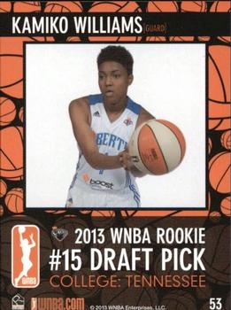 2013 Rittenhouse WNBA #53 Kamiko Williams Back