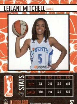 2013 Rittenhouse WNBA #57 Leilani Mitchell Back