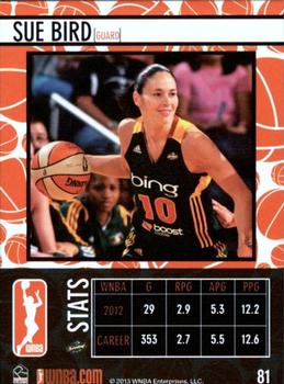 2013 Rittenhouse WNBA #81 Sue Bird Back