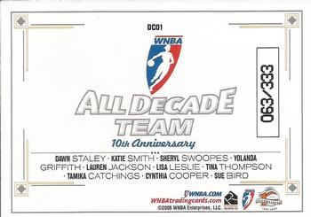 2006 Rittenhouse WNBA - All-Decade Team #DC01 All Decade Team Back