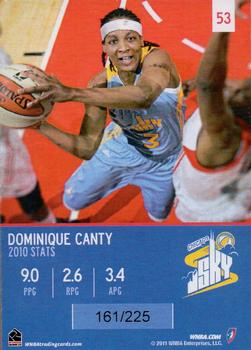 2011 Rittenhouse WNBA #53 Dominique Canty Back