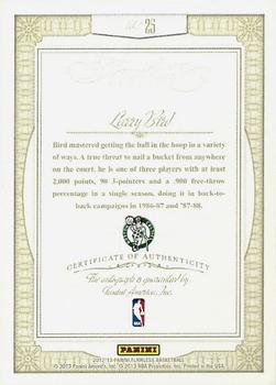 2012-13 Panini Flawless - Greats Autographs Emerald #25 Larry Bird Back