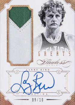 2012-13 Panini Flawless - Greats Patches Autographs Gold #6 Larry Bird Front