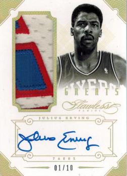 2012-13 Panini Flawless - Greats Patches Autographs Gold #14 Julius Erving Front