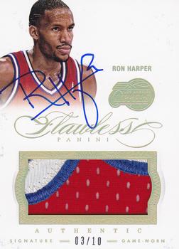 2012-13 Panini Flawless - Patches Autographs Gold #27 Ron Harper Front