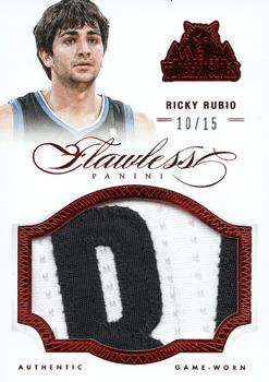 2012-13 Panini Flawless - Patches Ruby #11 Ricky Rubio Front