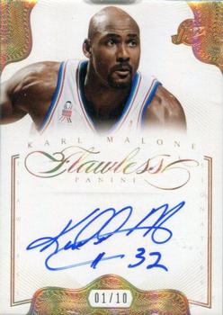 2012-13 Panini Flawless - Signatures Gold #35 Karl Malone Front