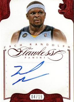 2012-13 Panini Flawless - Signatures Ruby #21 Zach Randolph Front