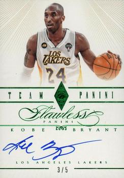2012-13 Panini Flawless - Team Panini Autographs Emerald #4 Kobe Bryant Front
