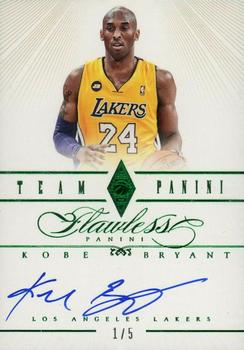 2012-13 Panini Flawless - Team Panini Autographs Emerald #7 Kobe Bryant Front