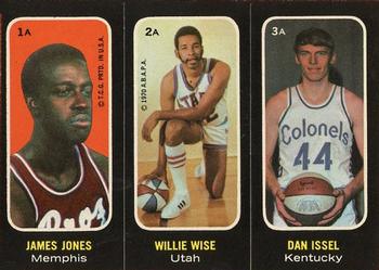 1971-72 Topps - Trios Stickers #1A-2A-3A James Jones / Willie Wise / Dan Issel Front