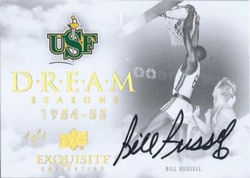 2012-13 Upper Deck Exquisite - Dream Seasons Autographs Gold Spectrum #DS-BR Bill Russell Front